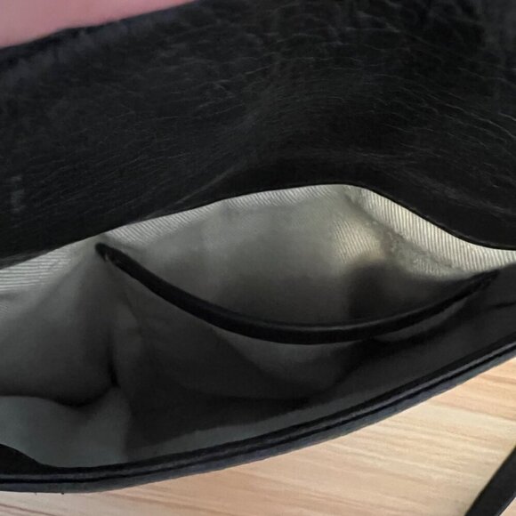 Margot NY Black Leather Crossbody Shoulder Bag with Easy Phone Access - Picture 10 of 11